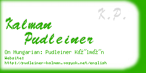 kalman pudleiner business card